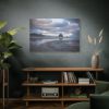 Misty View of the Mountain and Beach Standard Canvas