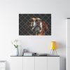 91638-7.jpg Dog Behind Wire Fence Standard Canvas