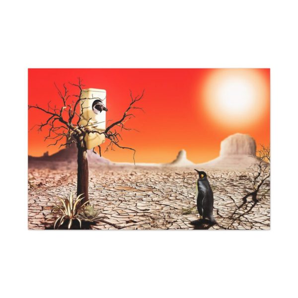 91638-731.jpg Penguin in Desert Standard Canvas