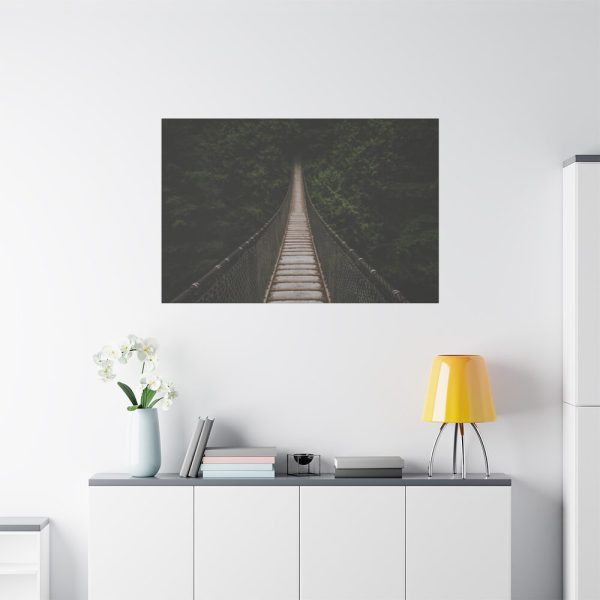 91638-742.jpg Bridge Leading to a Dense Forest Standard Canvas