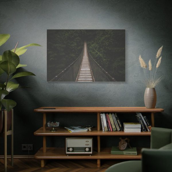 91638-744.jpg Bridge Leading to a Dense Forest Standard Canvas