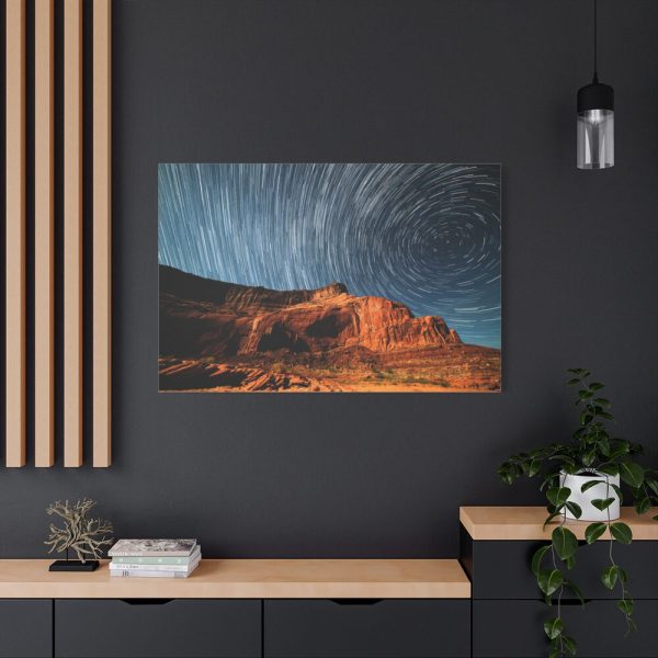 91638-813.jpg Swirling Stars in a Night Sky Over Lake Powell Standard Canvas