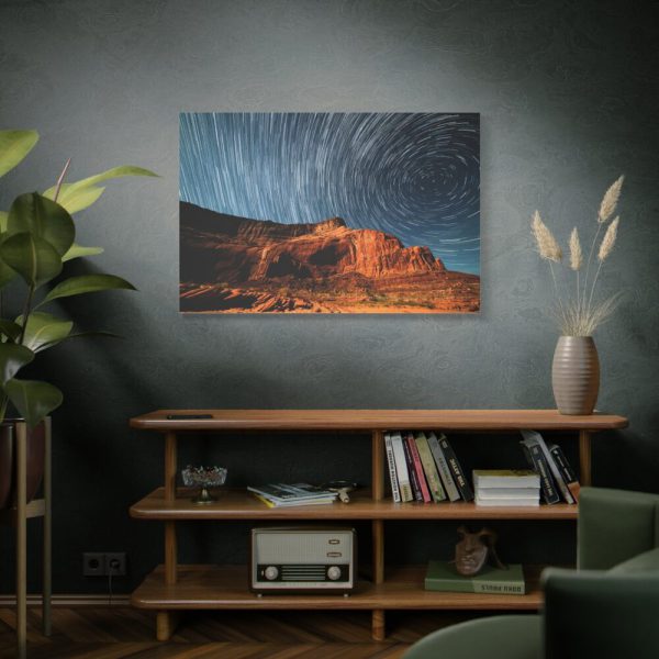 91638-814.jpg Swirling Stars in a Night Sky Over Lake Powell Standard Canvas