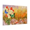 Butterflys on Flowers Background Standard Canvas