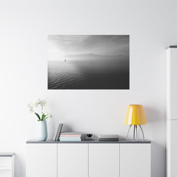 Black and White Sky and Sea Standard Canvas