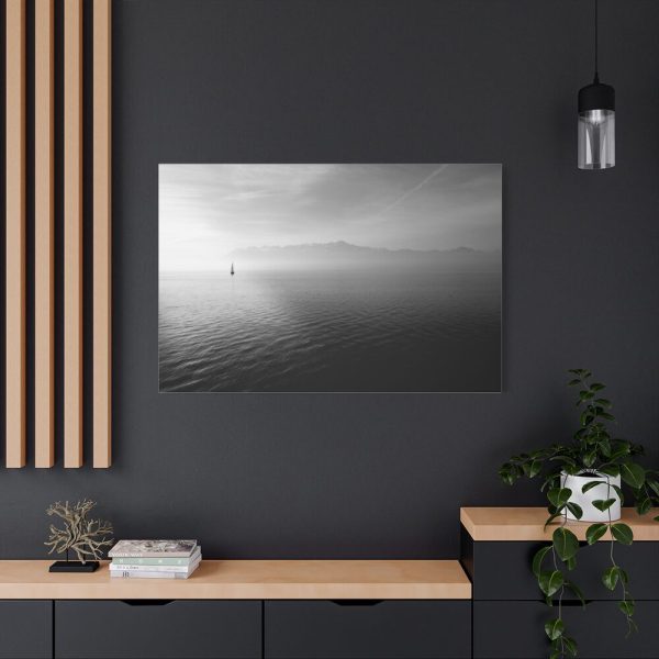 Black and White Sky and Sea Standard Canvas