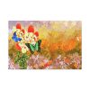 Butterflys on Flowers Background Standard Canvas