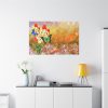Butterflys on Flowers Background Standard Canvas