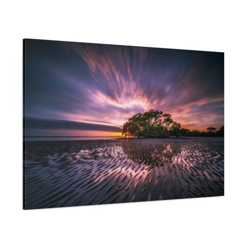 Waves Reflection and Sunrise Standard Canvas