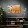 Butterflys on Flowers Background Standard Canvas
