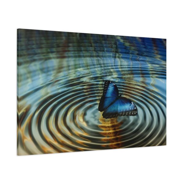 91638-90.jpg Butterfly on Collage Rings Standard Canvas