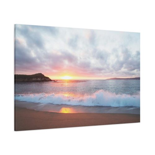 Pacific Coast Sunset at Monterey, California Standard Canvas