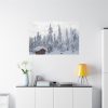 Snowfall on Trees Standard Canvas