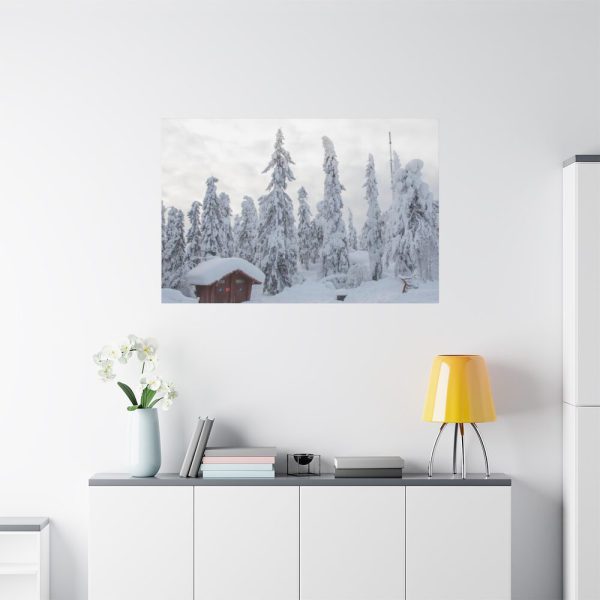 Snowfall on Trees Standard Canvas