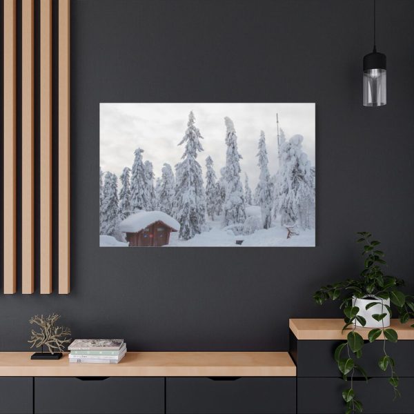 Snowfall on Trees Standard Canvas