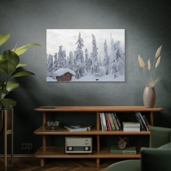 Snowfall on Trees Standard Canvas