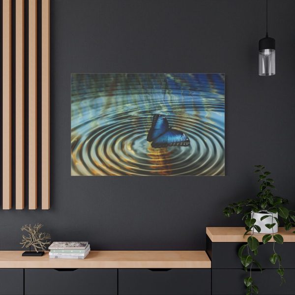 91638-93.jpg Butterfly on Collage Rings Standard Canvas