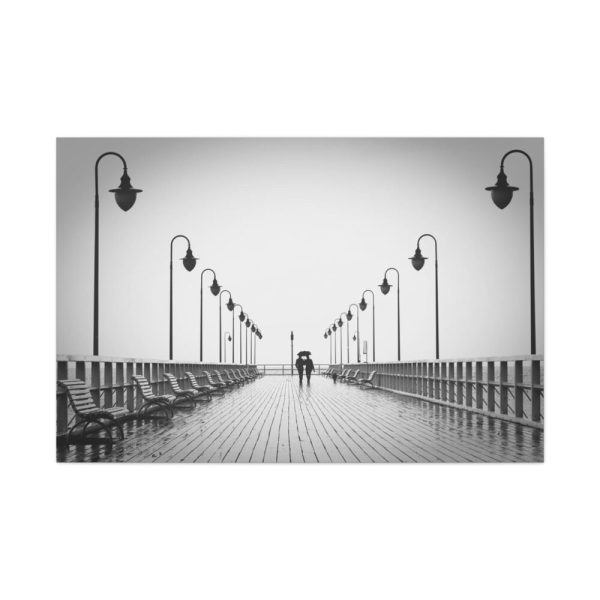 91638-971.jpg Rain on the Promenade in Black and White Standard Canvas
