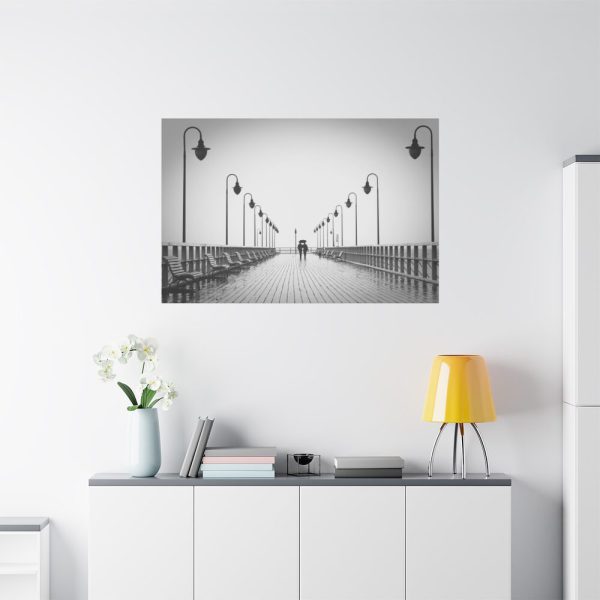 91638-972.jpg Rain on the Promenade in Black and White Standard Canvas