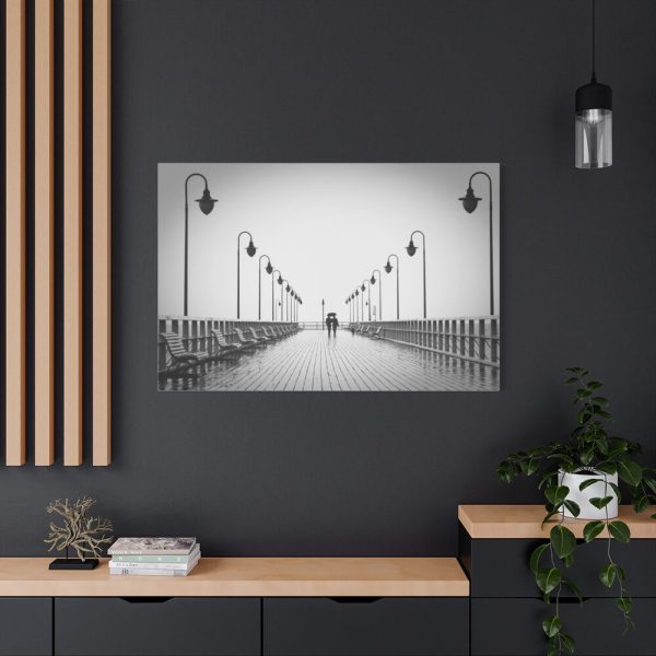 91638-973.jpg Rain on the Promenade in Black and White Standard Canvas