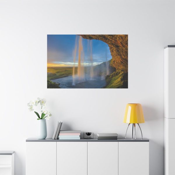 Waterfall on a Cave Standard Canvas