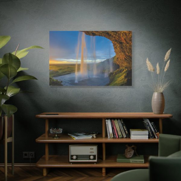 Waterfall on a Cave Standard Canvas