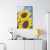 91655-107.jpg Sunflower Flower Air Clouds Standard Canvas