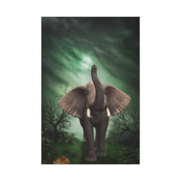 91655-111.jpg Elephant Hare Trees Fantasy Standard Canvas