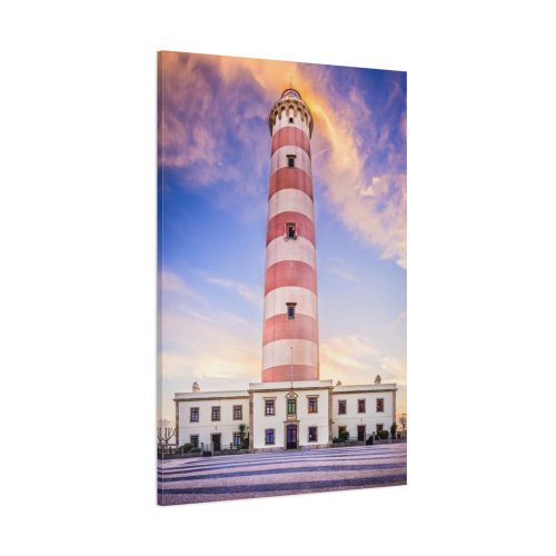 Tower With Blue and Yellow Sky Standard Canvas