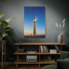 Lighthouse With Starry Night Standard Canvas