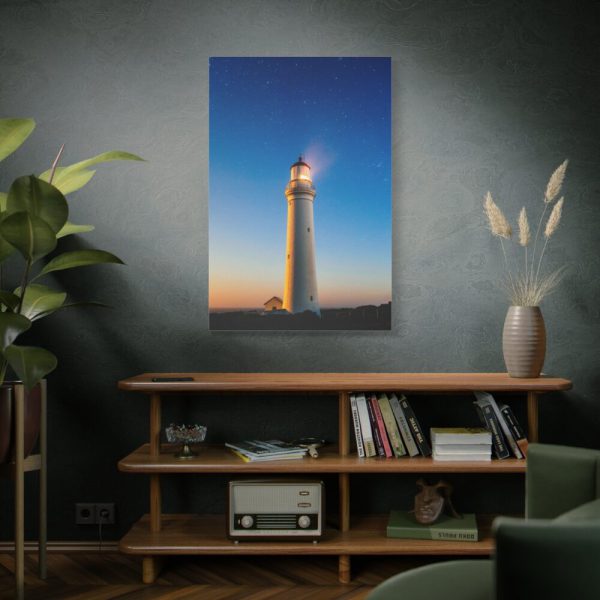 Lighthouse With Starry Night Standard Canvas