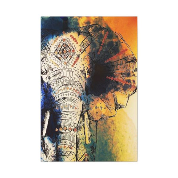 91655-71.jpg Drawing Elephant Colorful Color Standard Canvas