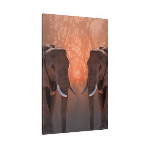 91655-80.jpg Two Elephants in the Zoo Standard Canvas