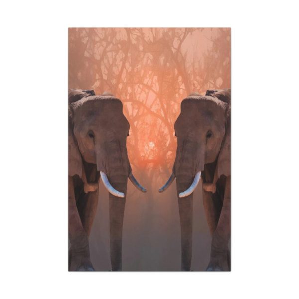 Two Elephants in the Zoo Standard Canvas
