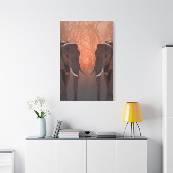 Two Elephants in the Zoo Standard Canvas