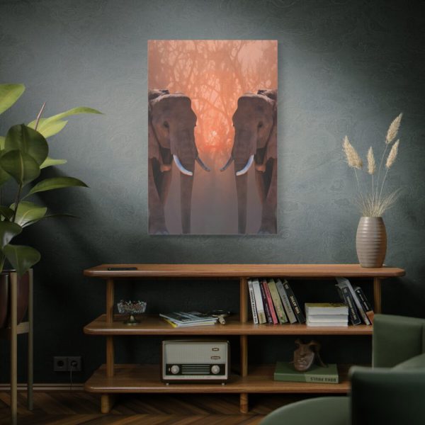 Two Elephants in the Zoo Standard Canvas