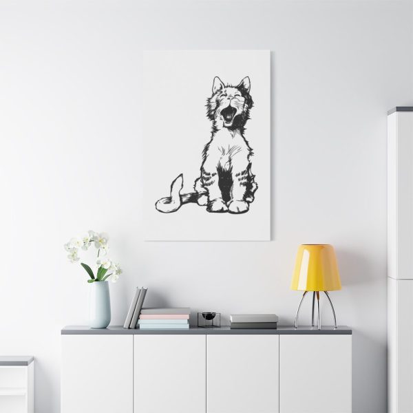 91655-87.jpg Illustration of Yawning Cat Standard Canvas