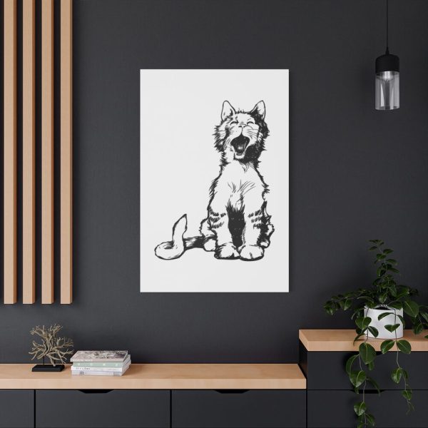 91655-88.jpg Illustration of Yawning Cat Standard Canvas