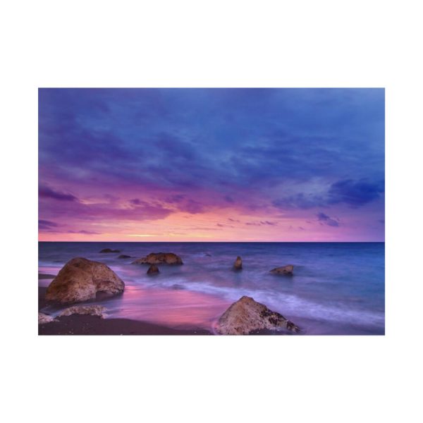 92368-40.jpg Rocks, Pink, Purple and Navy Sky Poster