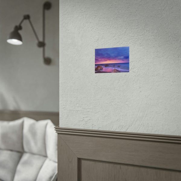 92368-44.jpg Rocks, Pink, Purple and Navy Sky Poster