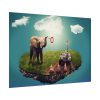 92368-7.jpg Elephant and Giraffe Illustration Poster