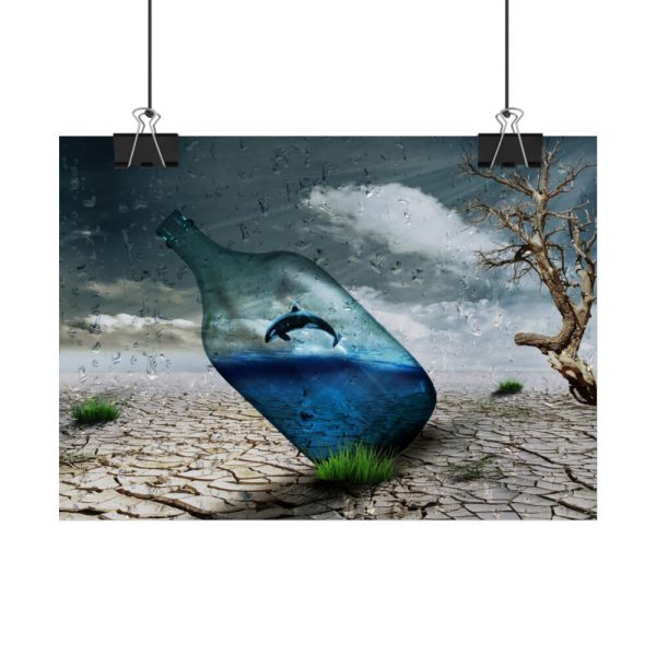 92369-16.jpg Bottle Dolphin in Desert Poster