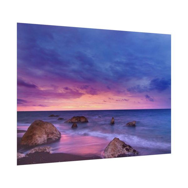 92369-42.jpg Rocks, Pink, Purple and Navy Sky Poster