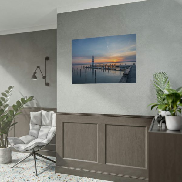 Lighthouse on the Ocean Dock Poster