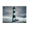 Lighthouse With Black Sky Poster