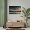 92408-1035.jpg Water Reflection and Lighthouse in Dusk Poster
