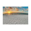 92408-1037.jpg Wind Rippled White Sand Beachline at Sunset Poster