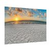 92408-1039.jpg Wind Rippled White Sand Beachline at Sunset Poster