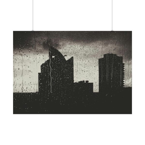 92408-1053.jpg Rainy Night from the Window Poster