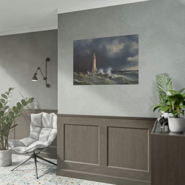 Eddystone Lighthouse by Anton Melbye Poster